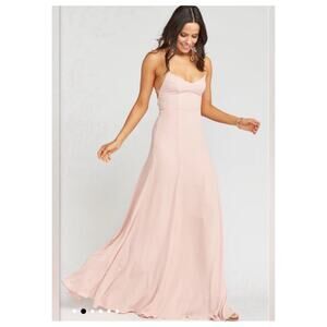 Show Me Your Mumu Godshaw Goddess Bridesmaid Dress Dusty Blush Crisp NWT XL